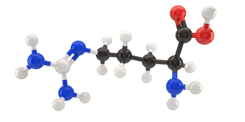 Arginine peptide bond molecule structure 
